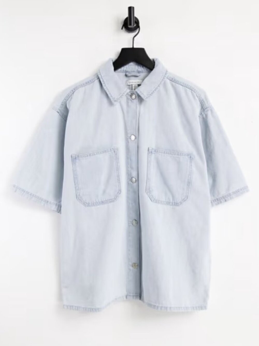 Topshop denim lightweight shirt in bleach